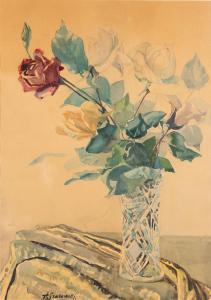 GRABOWSKI Adam 1875-1941,Roses in a vase,Desa Unicum PL 2020-09-17