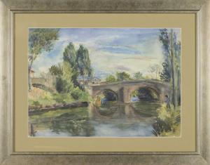 GRABOWSKI Stanislas 1901-1957,Most na rzece w Chartres,Desa Dom Auckcyjny PL 2022-10-14