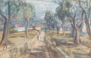 GRABOWSKI Stanislas 1901-1957,Promenade dans le chemin provençal,Millon & Associés FR 2022-05-11