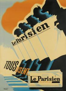 GRACH Pierre 1898-1987,TOUS LISENT . . . LE PARISIEN LIBÉRÉ,c. 1944,Swann Galleries US 2020-02-13