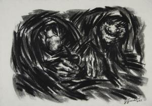 GRACHEV Yuri 1937-2000,Two Beggars,1983,Hindman US 2012-05-23