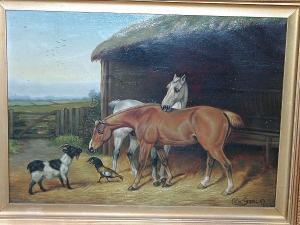Graeme Roe Colin 1857-1910,A farmyard encounter,Bonhams GB 2004-07-15