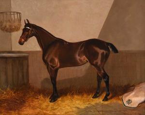 Graeme Roe Colin 1857-1910,Bay hunter in a stable,1884,Tennant's GB 2023-03-18