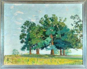 GRAESER Ernst 1884-1944,Bäume auf einer Anhöhe,Allgauer DE 2017-04-06