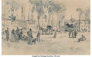 GRAF Franz Josef Adolf,Night Street Scene and Resting Soldiers at the Ver,Heritage 2019-07-11