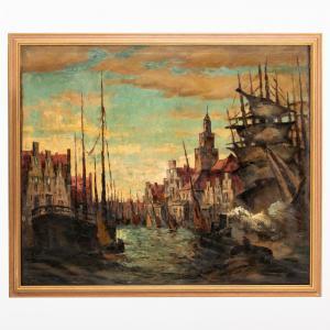 GRAF Gerhard 1883-1958,Veduta portuale,Wannenes Art Auctions IT 2023-03-14