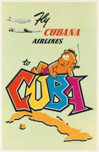 GRAFF HARRY W,FLY CUBANA AIRLINES,c.1950,Swann Galleries US 2015-11-19