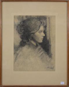 GRAFFART Charles 1893-1967,Portrait de femme,1920,Rops BE 2017-09-03