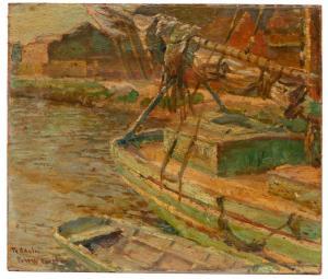 GRAFTON Robert Wadsworth 1876-1936,Boats on the Basin Canal,Neal Auction Company US 2022-09-10