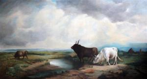 GRAFTON S J,Cattle in a landscape,1888,Gorringes GB 2011-10-19