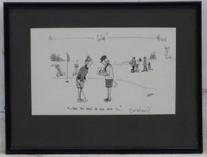 GRAHAM Alexander,Golfing , a newspaper cartoon original, \“...then ,Dickins GB 2019-06-07