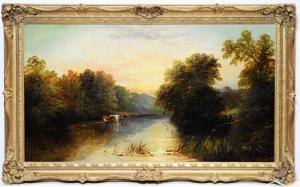 GRAHAM Anthony,A wooded landscape with a river and cattle,19th Century,Anderson & Garland 2020-12-07