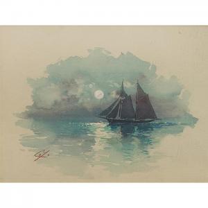 GRAHAM Charles S 1852-1911,Ships,1900,Treadway US 2017-04-27