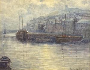 GRAHAM Fred 1900-1900,Twilight Whitby Harbour,1925,David Duggleby Limited GB 2023-02-11