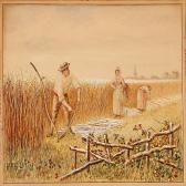 GRAHAM YOOLL H.A 1800-1800,An Autumn afternoon - shepherd & sheep,Bruun Rasmussen DK 2011-03-07