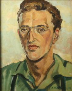 GRAINGER ESTHER 1912-1990,Portrait of a young man,1938,David Lay GB 2019-01-31