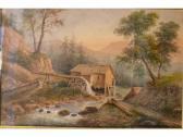 GRAINGER Joseph Harry 1853-1931,Paysage animé au moulin,Herve Chassaing Hotel des ventes 2008-11-12