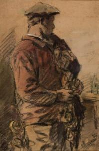 GRANCHI TAYLOR Achille 1857-1921,Le pêcheur,Thierry-Lannon FR 2021-07-16