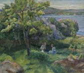 GRANDE Severin 1869-1934,Woman and children insummer landscape,1919,Grev Wedels NO 2008-11-24