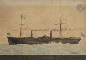 GRANDIN Eugene 1833-1919,Steamer Arago,1855,Ader FR 2019-11-08