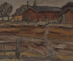 GRANDIN Svän 1906-1982,Schwedisches Dorf,1937,Wendl DE 2017-03-02
