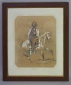 GRANDVALLET,Portrait d'un cavalier vêtu à l'Oriental,Auxerre Enchères FR 2013-02-10