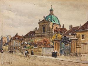 GRANER Ernst 1865-1943,Salesian Church on Rennweg, Vienna,1918,im Kinsky Auktionshaus AT 2018-04-24