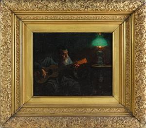 GRANER Y ARRUFI Luis 1863-1929,Hombre tocando la guitarra en interior,Bonanova ES 2023-10-04