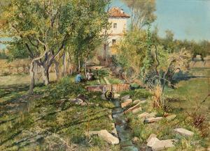 GRANER Y ARRUFI Luis 1863-1929,Landscape with house,Subastas Segre ES 2024-02-06
