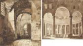 GRANET Francois Marius,Les souterrains d'un palais romain; et Une vue de ,1805,Christie's 2004-03-18