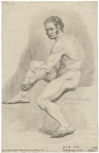 GRANITZKY Stanislaus,Sitzender männlicher Akt,1774,Galerie Bassenge DE 2009-06-04