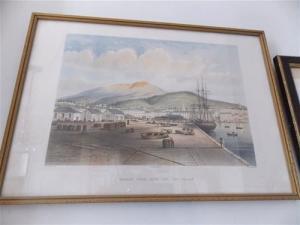 GRANT Charles Henry 1866-1939,Hobart town from the new wharf,Mossgreen AU 2012-11-11