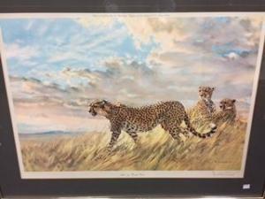 GRANT Donald 1930-2001,Alert, Cheetah on the plain,Cheffins GB 2017-07-06