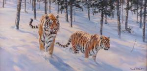 GRANT Donald 1930-2001,Tigers in the snow,Bellmans Fine Art Auctioneers GB 2022-11-15