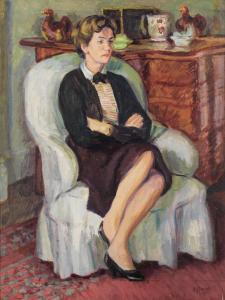 GRANT Duncan 1885-1978,Portrait of the Duchess of Devonshire, Seated in a,1959,Bonhams GB 2024-04-18