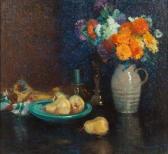 GRANT Frederick M 1886-1986,Still Life with Flowers and Pears,Hindman US 2020-05-20