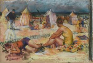 GRANT James Arden 1887-1974,Figures at the beach,Woolley & Wallis GB 2023-06-07