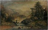 GRANT M,American landscape with fisherman and small rapids,Du Mouchelles US 2008-04-20