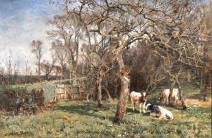 GRANT ROWE E 1800-1800,Cattle in a landscape,John Nicholson GB 2012-11-22