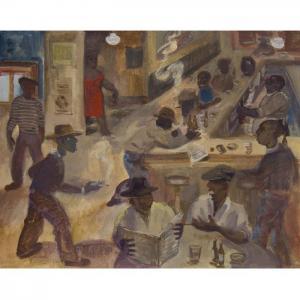 GRANT TAYES Ulysses S 1885-1972,Bar Scene,c.1950,Ripley Auctions US 2017-03-18