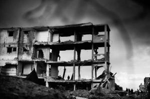 Grarup Jan 1968,A three story building destroyed by massive Israel,Bruun Rasmussen DK 2017-12-16