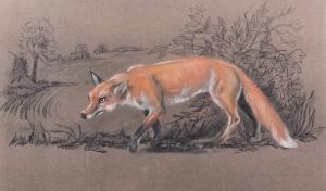 GRASBY Richard 1900-1900,Badgers Fox Pheasants and a Setter,Canterbury Auction GB 2015-10-13