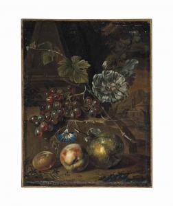 GRASDORP Willem 1678-1723,A peach,a plum and a pear..,Christie's GB 2014-12-02