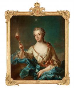 GRASOGNON LATINVILLE Francois Adrien,"Drottning Lovisa Ulrika depicted as ,1720,Bukowskis 2013-05-28