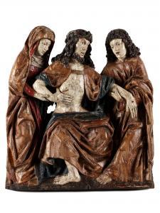 GRASSER Erasmus 1450-1518,CHRISTUS ALS SCHMERZENSMANN MIT MARIA UND JOHANNES,Hampel DE 2021-06-24