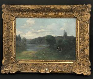 GRASSET Frédéric 1848-1911,Paysage fluviale,Daguerre FR 2024-03-28
