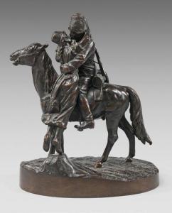 GRATCHEV Georgi Ivanovich 1860-1893,Le retour du cavalier cosaque,Beaussant-Lefèvre FR 2020-10-23