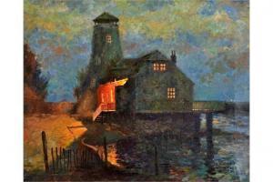 GRATCHOV NIKOLAEVIC Anatoliy 1922,Evening, Reflections on the Water,David Lay GB 2015-04-16