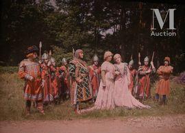GRATIOULET CLEMENT maurice,Reconstitution d'une scène moyenâgeuse,1917,Millon & Associés 2021-11-09