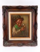 Graunder Franz 1900-1900,Man in green jerkin holding glass of white w,Bellmans Fine Art Auctioneers 2017-07-11